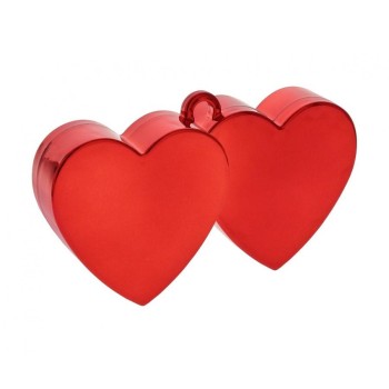 Pesetto per palloncini 130 gr. - Doppio cuore rosso