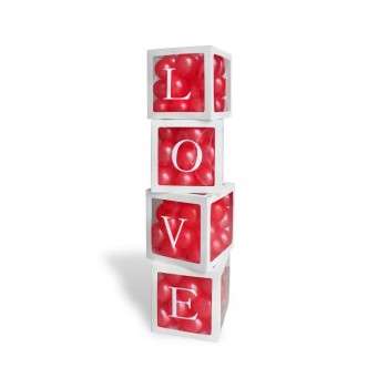 Set 4 balloon box Cm. 35x35x35 - Love