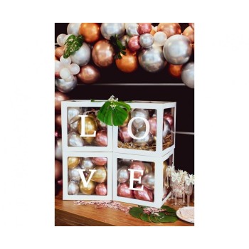 Set 4 balloon box Cm. 35x35x35 - Love 2
