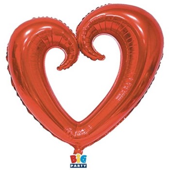 Palloncino mylar 40" Cm. 101 Frame Cuore Rosso