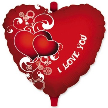 Palloncino mylar 18" Cm. 45 cuore I Love You