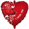 Palloncino mylar 18" Cm. 45 cuore I Love You