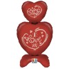 Palloncino mylar standing Cuori Love You Cm. 50x95