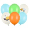 Palloncini lattice Cm. 30 - Veicoli da costruzione - Blister 6 pezzi