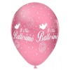 Palloncini lattice 12" Il mio battesimo rosa stampa bianca - Cf. 100 pz