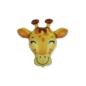 Palloncino mylar minishape 12" - Testa giraffa - Cf. 5 pezzi