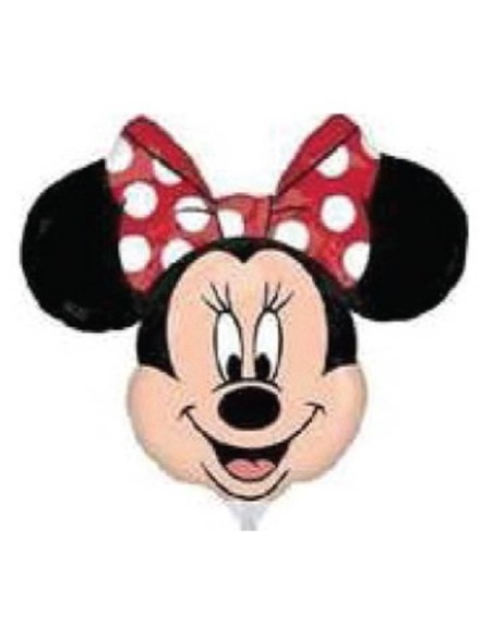 Palloncino mylar minishape 9" Testa Minnie - Cf. 5 pezzi