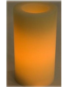 Candela cera a led deluxe cilindro cm. 10 Colore: crema