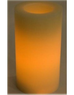 Candela cera a led deluxe cilindro cm. 15 Colore: crema