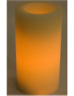 Candela cera a led deluxe cilindro cm. 20 Colore: crema