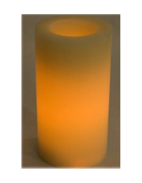 Candela cera a led deluxe cilindro cm. 20 Colore: crema