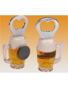 Magnete boccale birra con apribottiglia