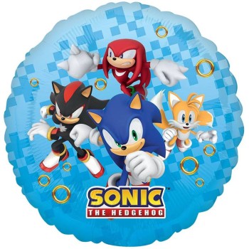 Palloncino mylar 18" Cm. 45 - Sonic and Friends rotondo