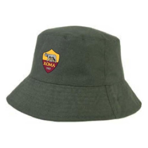 Cappello pescatora con ricamo - AS Roma - Verde