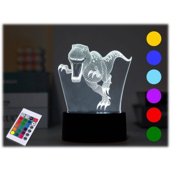 Lampada led 3D cambiacolore con base touch e telecomando...