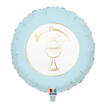 Palloncino mylar 18" Cm. 45 - Prima Comunione Chic Celeste