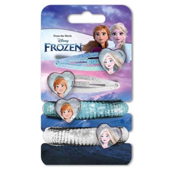 Blister 4 accessori per capelli Frozen II