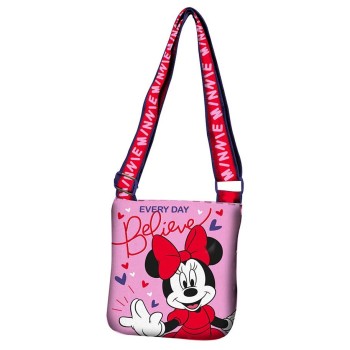 Borsetta tracollina piatta Minnie Every Day Believe