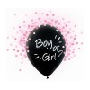 Palloncini lattice 12" Boy or Girl con confetti rosa - Blister 4 pezzi