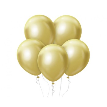 Palloncini lattice 12'' Platinum Oro Gold - Blister 7 pezzi