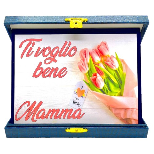 Targa con cofanetto rettangolare Cm. 21x17 "Ti...