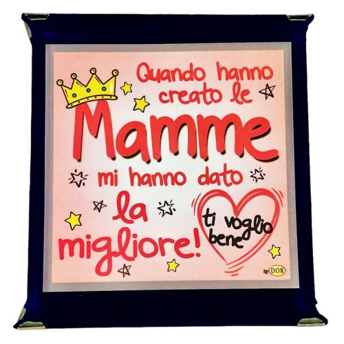 Targa a libretto vellutata Cm. 17x17 "Quando...