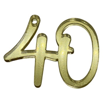 Scritte micro in plex crystal - 40 - Oro Gold - Cf. 10 pezzi 2