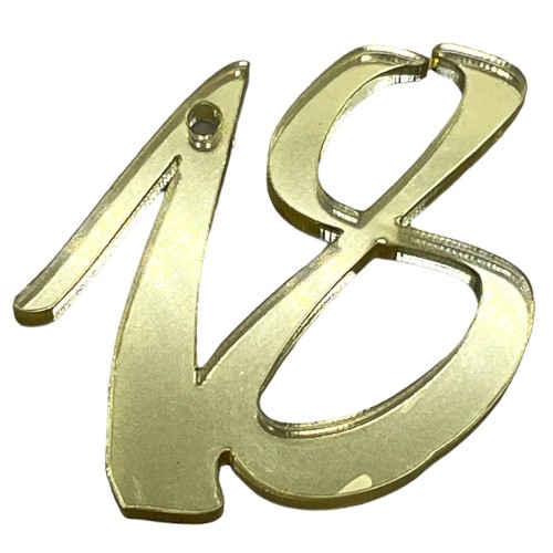 Scritte micro in plex crystal - 18 - Oro Gold -...