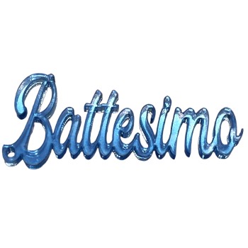 Scritte micro in plex crystal - Battesimo - Celeste - Cf.... 2