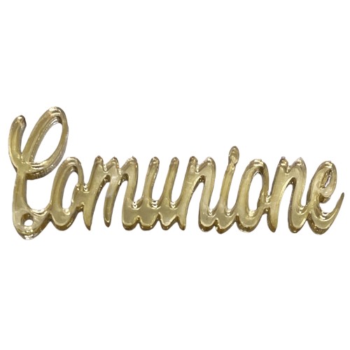 Scritte micro in plex crystal - Comunione - Oro...