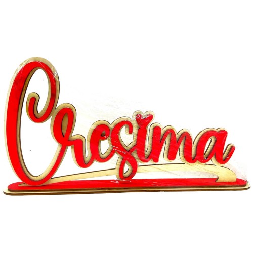 Scritta in legno artigianale "Cresima"