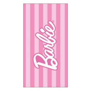Telo mare microfibra Barbie righe