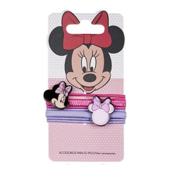 Set 8 fermacapelli elastici sottili con applicazione Minnie
