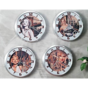 Orologio da parete tondo cromato cm. 25 Marylin