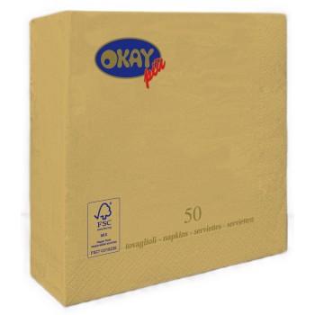 Tovaglioli ovatta 2 veli FSC Cm. 33x33 - Confezione 50 pz...
