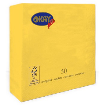 Tovaglioli ovatta 2 veli FSC-ECL Cm. 33x33 - Confezione...