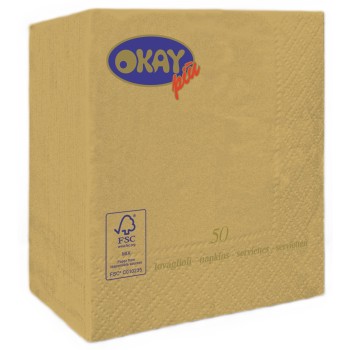 Tovaglioli ovatta 2 veli FSC Cm. 25x25 - Confezione 50 pz...