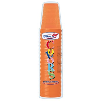 Bicchieri 200 ML plastica Color - Cf. 50 pezzi - Arancione