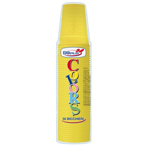 Bicchieri 200 ML plastica Color - Cf. 50 pezzi...