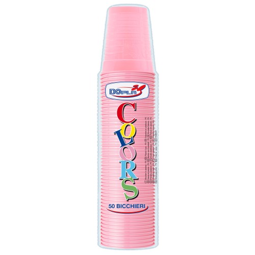 Bicchieri 200 ML plastica Color - Cf. 50 pezzi...