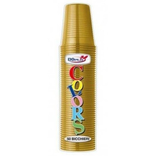 Bicchieri 200 ML plastica Color - Cf. 50 pezzi...