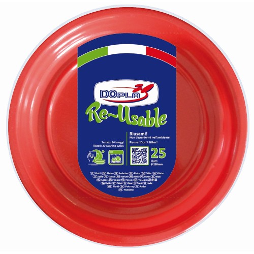 Piatti piani plastica riutilizzabile Color D220...