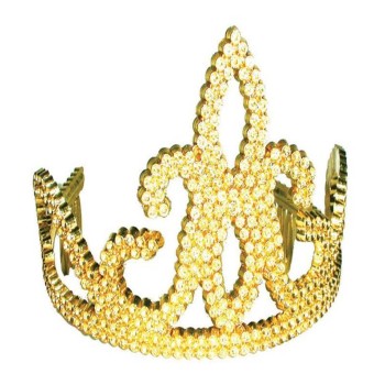 Cerchietto tiara plastica oro gold