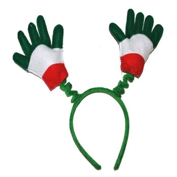 Cerchietto con manine tricolore Italia