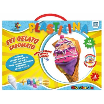 Set gelato plastilina in valigetta 13 pezzi