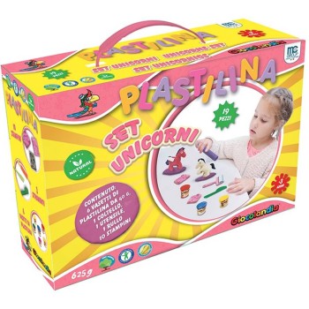 Set unicorno plastilina con 6 vasetti e strumenti