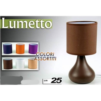 Lampada da tavolo lumetto ceramica colorata cm. 25