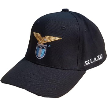 Cappello con visiera nero logo ricamato SS Lazio