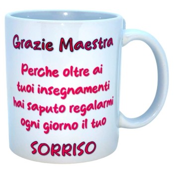 Tazza mug ceramica "Grazie Maestra"
