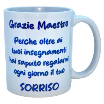 Tazza mug ceramica "Grazie Maestro"